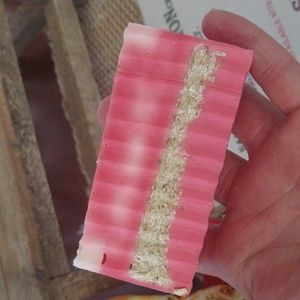 Homemade soap with avocado oil goat's milk and oatmeal